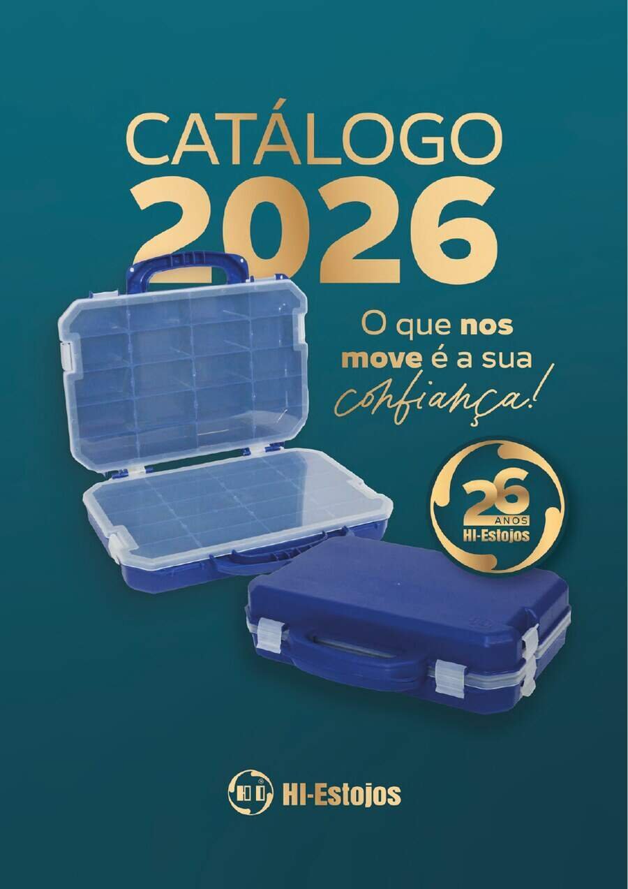 Capa do catálogo HI-Estojos 2026